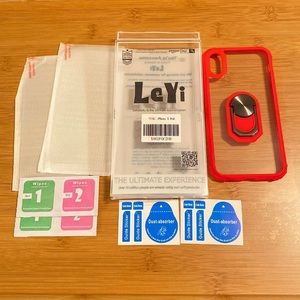 Phone X/XS case w/scr. Prot. & stand